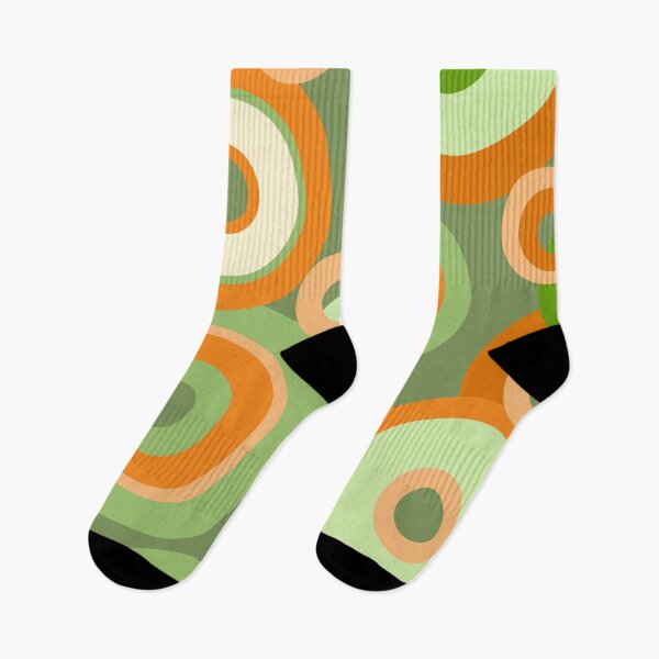 Aperçu de l'œuvre Graphique Bulles Anneaux Spirales Cercles Motif - vert, jaune, olive, orange créée et vendue par Graphic-Color.