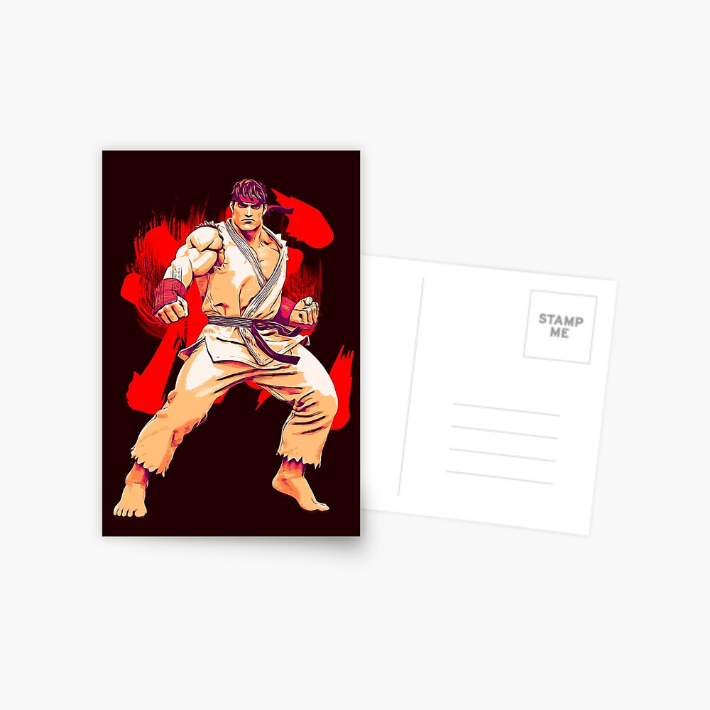 street fighter ryu fan art by me  Postcard for Sale by KIRART