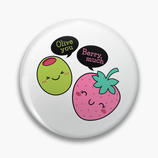 Item preview, Olive you berry much Cute olive and strawberry cartoon designed and sold by yassineddy.
