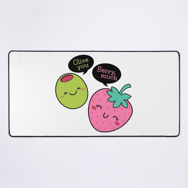 Item preview, Olive you berry much Cute olive and strawberry cartoon designed and sold by yassineddy.