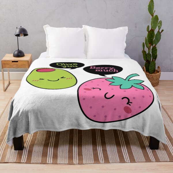 Item preview, Olive you berry much Cute olive and strawberry cartoon designed and sold by yassineddy.