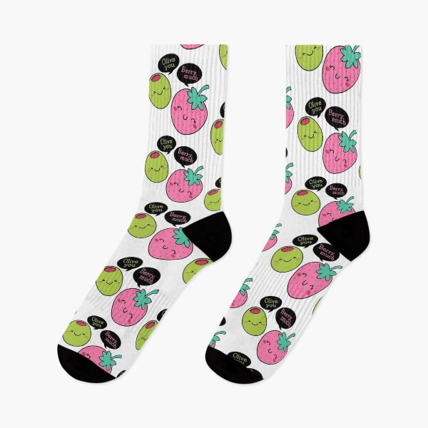 Item preview, Olive you berry much Cute olive and strawberry cartoon designed and sold by yassineddy.