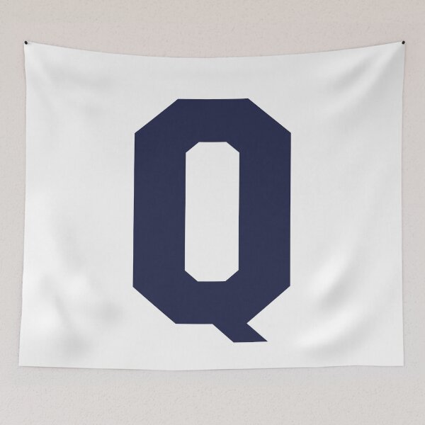 Item preview, Alphabet, Marine Blue Q, Sports letter Q designed and sold by TheCultStuff.