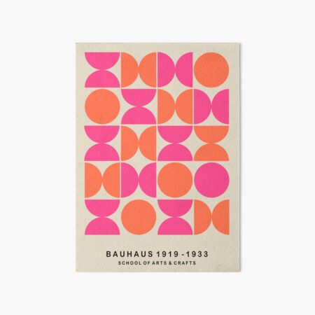 Item preview, Pink And Orange Geometric Semi Circles Bauhaus  designed and sold by NicolJay.