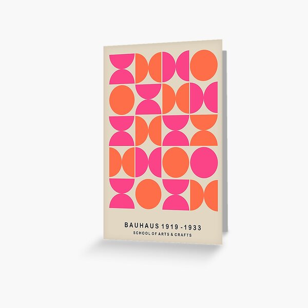 Item preview, Pink And Orange Geometric Semi Circles Bauhaus  designed and sold by NicolJay.