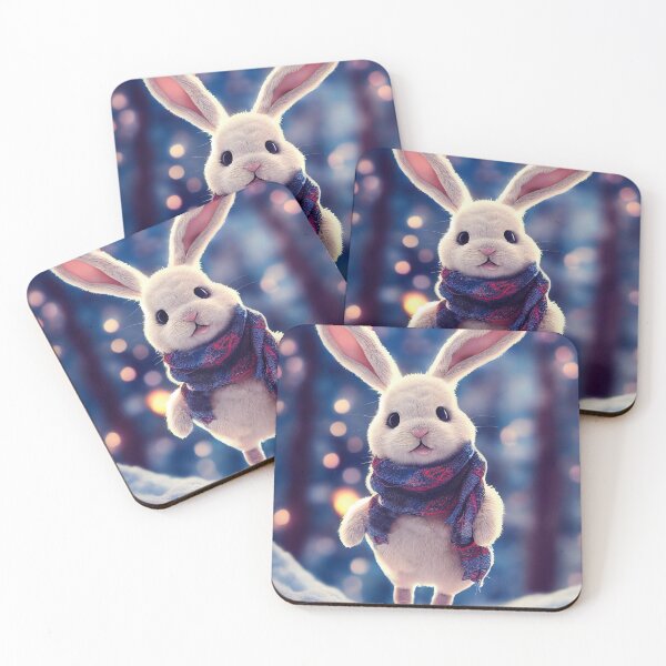 Item preview, Cute plush winter rabbit designed and sold by AppleElf.
