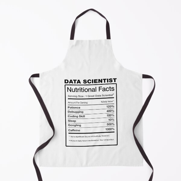 Item preview, Data Scientist Nutrition Facts - Funny Science Scientists Nutritional Fact Hilarious Joke Saying Gift Ironic Sarcastic Ds Quote designed and sold by TalentGenius.