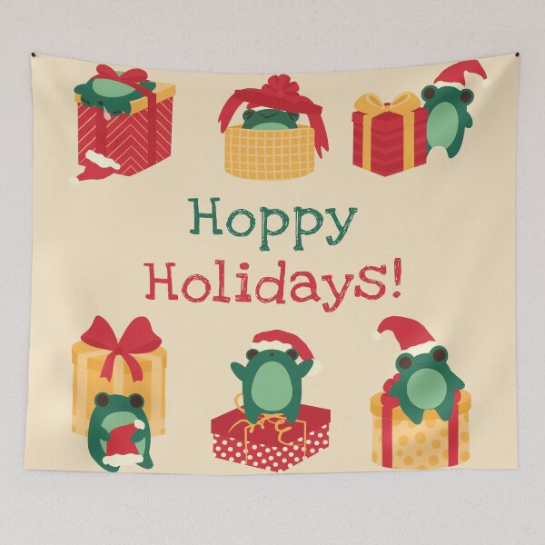 Item preview, Hoppy Holidays with cute christmas helpers designed and sold by KateAngelaArt.