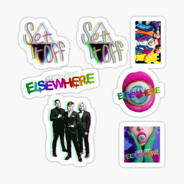 Set it Off Elsewhere Album Rainbow Sticker for Sale by C.l S