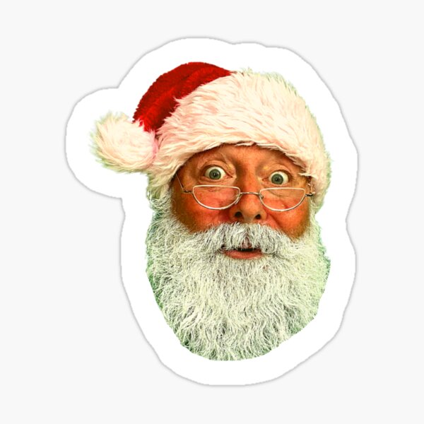 Father Christmas Face 01 Sticker