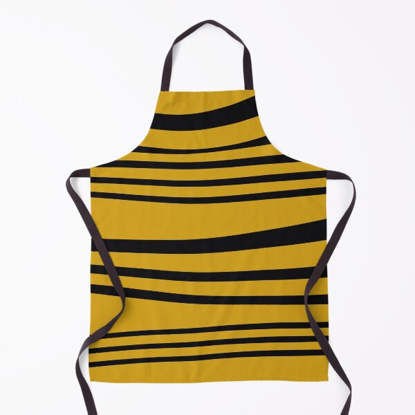 Aperçu de l'œuvre Lignes de motif avec vagues design horizontal noir jaune créée et vendue par Graphic-Color.