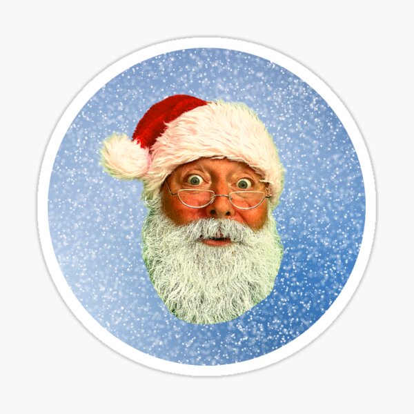 Snowy Father Christmas Sticker