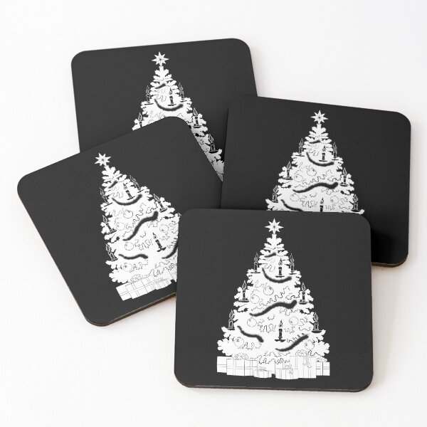 Item preview, The Nutcracker Christmas Tree Silhouette White designed and sold by Claudia McBain.