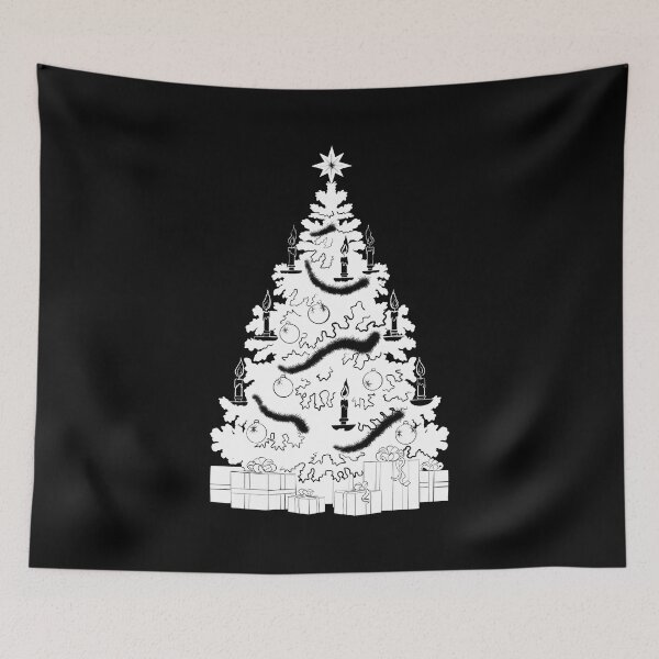 Item preview, The Nutcracker Christmas Tree Silhouette White designed and sold by Claudia McBain.