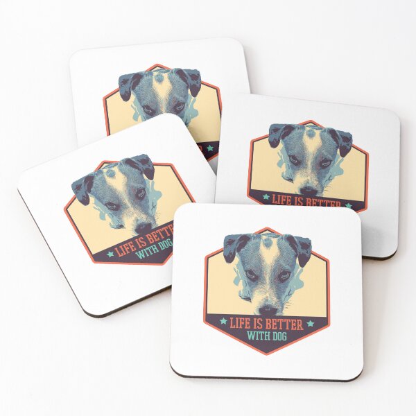 Item preview, Life is better with dog, cute jack russel terrier for dog lover designed and sold by Lemomo-zoo.