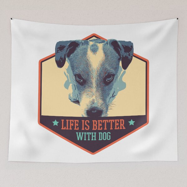 Item preview, Life is better with dog, cute jack russel terrier for dog lover designed and sold by Lemomo-zoo.