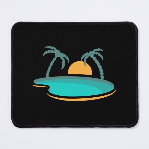 Item preview, Sun Setting Behind The Palms And Water | Black designed and sold by Teenker.