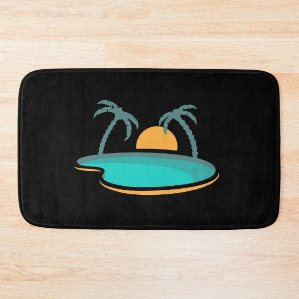 Item preview, Sun Setting Behind The Palms And Water | Black designed and sold by Teenker.