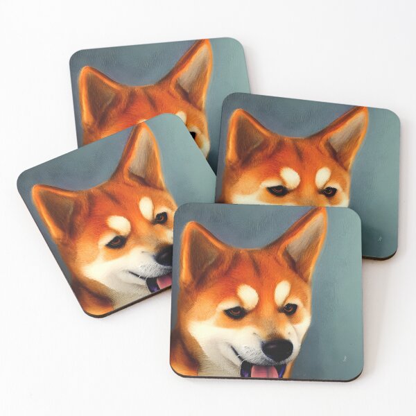 Item preview, Shiba Inu portrait - dog art painting #21 designed and sold by supeart.