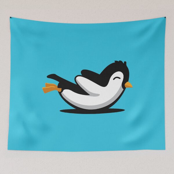 Item preview, Happy Penguin Sliding | Blue designed and sold by Teenker.
