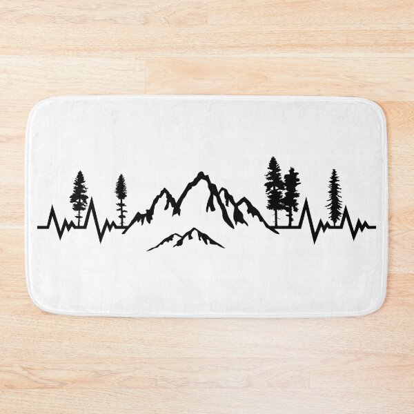 Item preview, Mountain Heartbeat, Hiking, Camping, Nature, Mountains Pulse designed and sold by claudiasartwork.