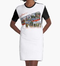 Grüße aus Cedar Point am Lake Erie T-Shirt Kleid