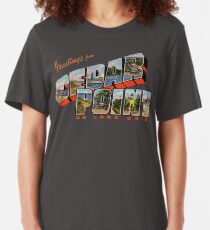 Greetings from Cedar Point on Lake Erie Slim Fit T-Shirt
