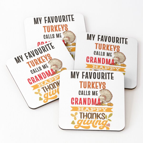 Item preview, My Favorite Turkeys Calls Me Grandma Family Thanksgiving | Funny Happy Hallo Thanksmas Grandma Greetings | gifts for thanksgiving lovers designed and sold by ThanksVibe.