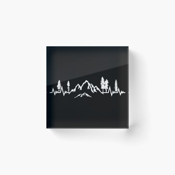 Item preview, Mountain Heartbeat, Hiking, Camping, Nature, Mountains Pulse designed and sold by claudiasartwork.
