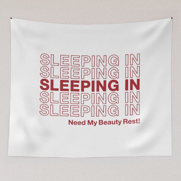 Item preview, Sleeping In Thank You Bag Style Typography Red Text Letters Statement designed and sold by SleepingInCo.