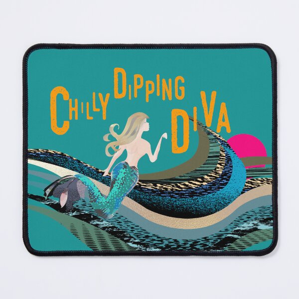 Item preview, Born to swim mermaid for wild swimming cold open water swimmers.  Caroline Laursen original designed and sold by Caroline Laursen.