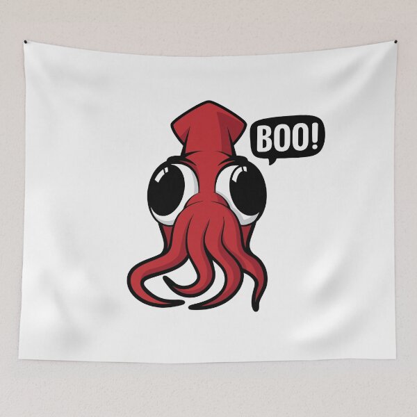 Item preview, Red Cute Squid Boo | Baby Kraken designed and sold by Teenker.