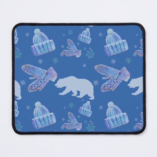 Item preview, Bear winter - polar bear, mittens, hat, snow crystals - ice cold pattern designed and sold by kikidu21.