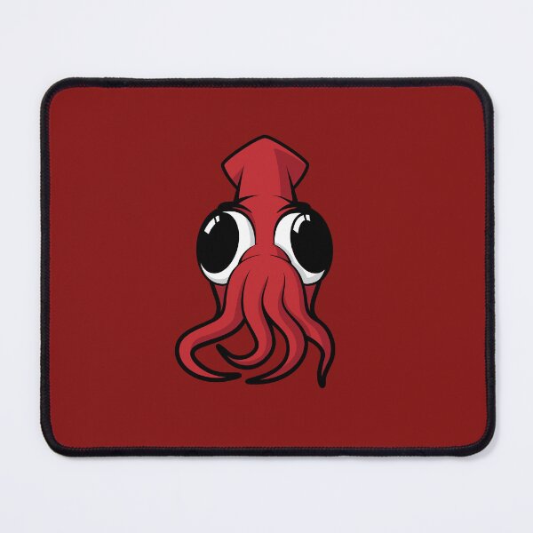 Item preview, Red Cute Squid | Baby Kraken | Black designed and sold by Teenker.