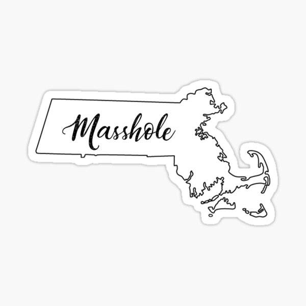 Item preview, State Outline - "Masshole" designed and sold by Nicole-Owens.