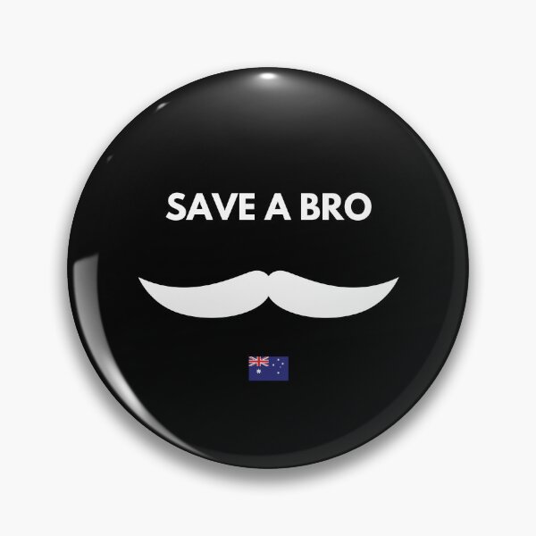Item preview, MOvember Inspired Save a Bro Australia Moustache 8 T-Shirt Aus designed and sold by Wit-T-Merch.
