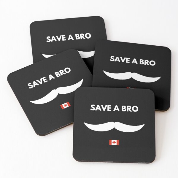 Item preview, MOvember Inspired Save a Bro Canada Moustache 8 T-Shirt designed and sold by Wit-T-Merch.