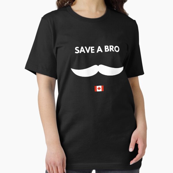 Item preview, MOvember Inspired Save a Bro Canada Moustache 8 T-Shirt designed and sold by Wit-T-Merch.