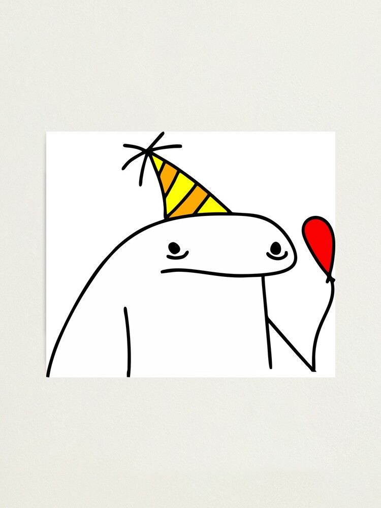 Flork cake Happy birthday meme Mounted Print for Sale by