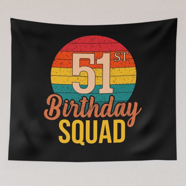 Item preview, Vintage Happy 51st Birthday Squad 51 Years Old T-Shirt designed and sold by NaudFarah.