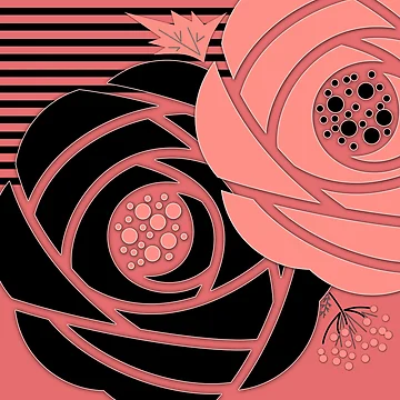 Artwork thumbnail, Abstract Roses 1 by fuzzyfox