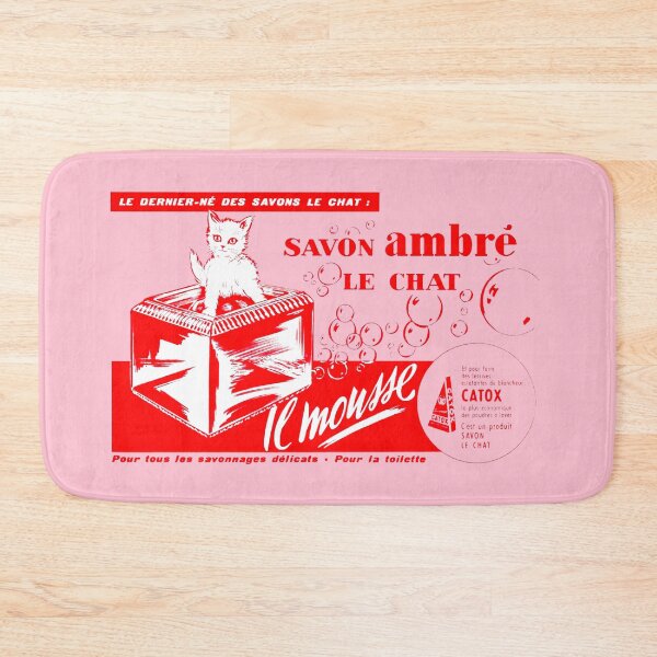 Aperçu de l'œuvre PUBLICITÉ DE SAVON SUR LE THÈME DU CHAT FRANÇAIS créée et vendue par ThrowbackAds.