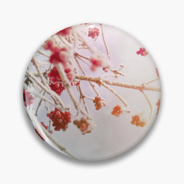 Item preview, Кed mountain ash branches with berries in winter.Winter background with sky, tree, bokeh and snow. Redberry on a frost designed and sold by annamiss.