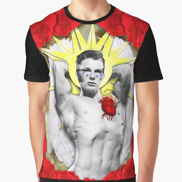 Crying Angel Boy Graphic T-Shirt