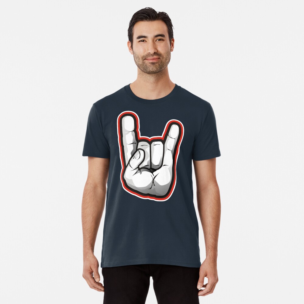 devil horns t shirt