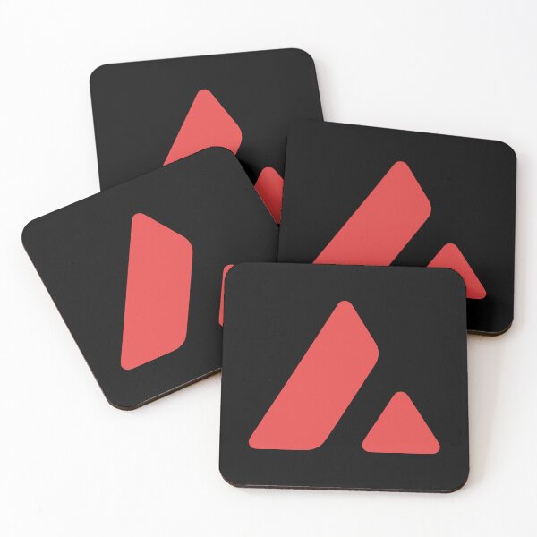 Item preview, Avalanche AVAX Crypto Altcoin - Clean Red Outline Logo Variant #2 designed and sold by CryptoMoods.