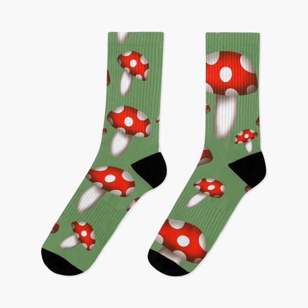 Item preview, Amanita Red and White Polka Dot Mushroom Sticker Pack Green background designed and sold by Karen Ekdahl.