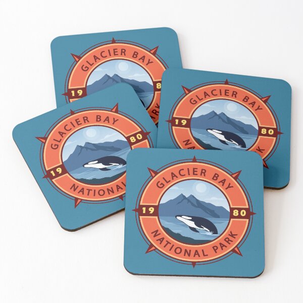 Item preview, Glacier Bay National Park Orca Retro Compass Emblem designed and sold by KrisSidDesigns.