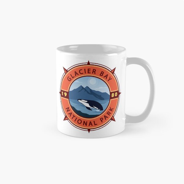 Item preview, Glacier Bay National Park Orca Retro Compass Emblem designed and sold by KrisSidDesigns.