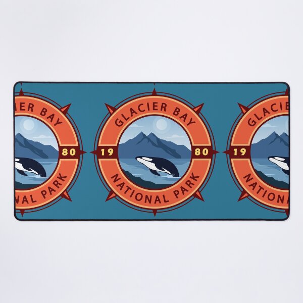 Item preview, Glacier Bay National Park Orca Retro Compass Emblem designed and sold by KrisSidDesigns.